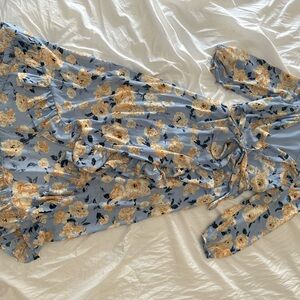 Floral Blue and Yellow Dress